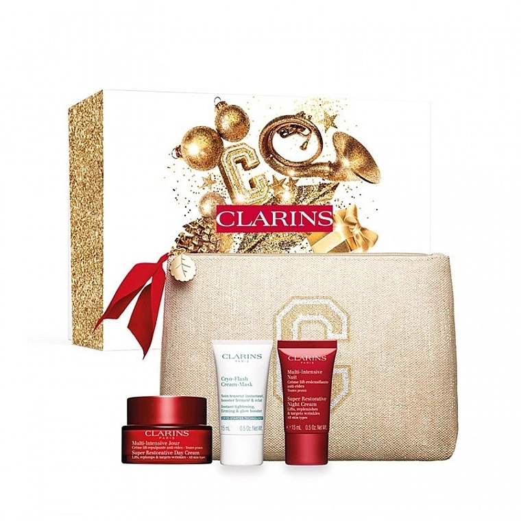 Clarins Набір Multi-Intensive Set (f/cr/50ml + f/cr/15ml + f/mask/15ml + bag) - фото N1