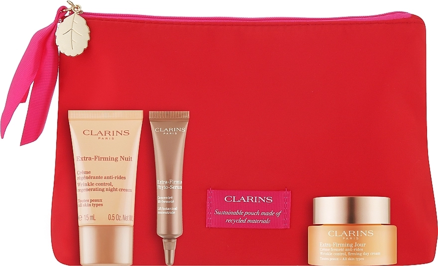 Clarins Набор Extra-Firming (cr/50ml + cr/15ml + ser/10ml + bag) - фото N2