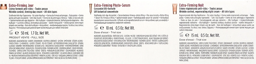 Clarins Набір Extra-Firming (cr/50ml + cr/15ml + ser/10ml + bag) - фото N3