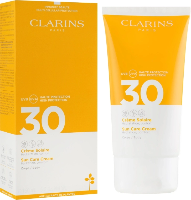 Clarins Сонцезахисний крем для тіла Solaire Corps Hydratante Cream SPF 30 - фото N1