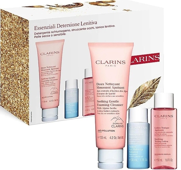 Clarins Набор для очень сухой или чувствительной кожи (cl foam/125 ml + f/lot/50ml + makeup remover/30ml) - фото N1