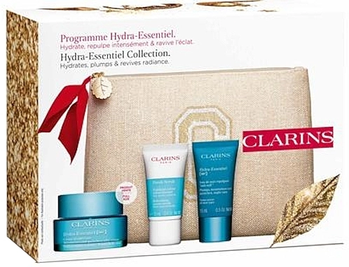 Clarins Набор Hydra-Essentiel Collection (cr/50ml + scr/15ml + cr/15ml + bag/1pc) - фото N1