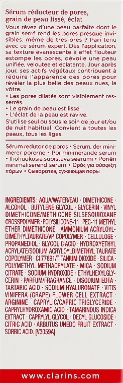 Clarins Сироватка для обличчя, що звужує пори Pore Control Pore Minimizing Serum - фото N3