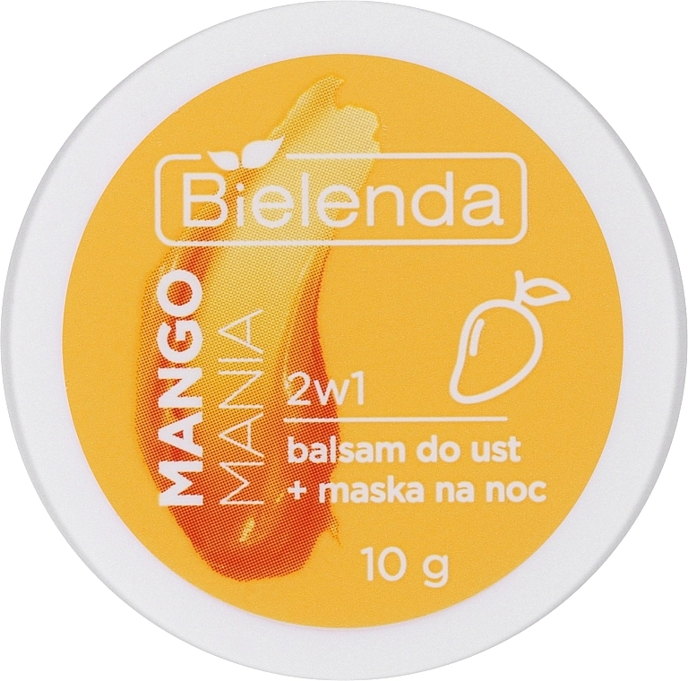 Бальзам-маска для губ "Манго-манія" - Bielenda Lip Care Sleeping Mask, 10 г - фото N1