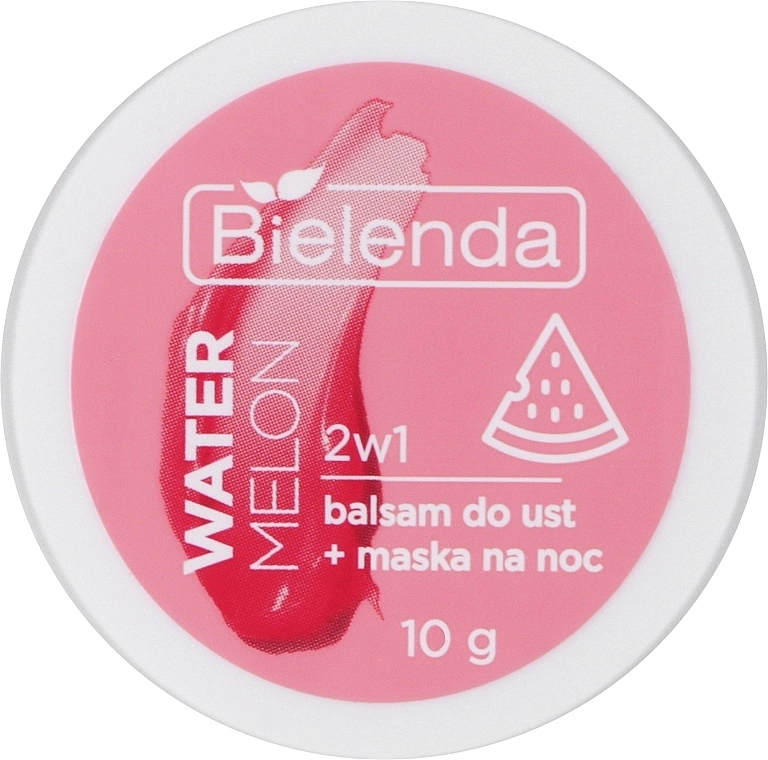 Бальзам-маска для губ "Кавун" - Bielenda Lip Care Sleeping Mask, 10 г - фото N1