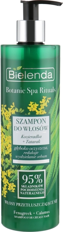 Bielenda Шампунь "Пажитник + Аир" для жирных волос Botanic Spa Rituals Shampoo - фото N1