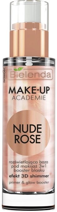 Bielenda Make-Up Academie Nude Rose Освітлювальна основа для макіяжу 3в1 - фото N1