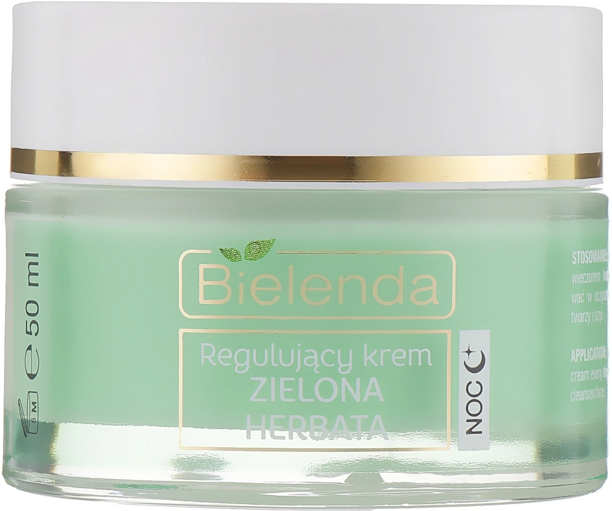 Регулирующий крем - Bielenda Green Tea Regulating Night Face Cream Combination Skin, 50 мл - фото N2