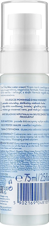 Крем-тонік для обличчя 2 в 1 зволожуючий та тонізуючий - Bielenda Blue Matcha Blue Water Cream, 75 мл - фото N2