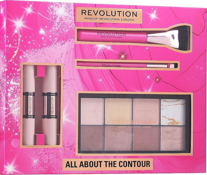 Makeup Revolution All About The Contour Gift Set Набор, 5 продуктов - фото N1
