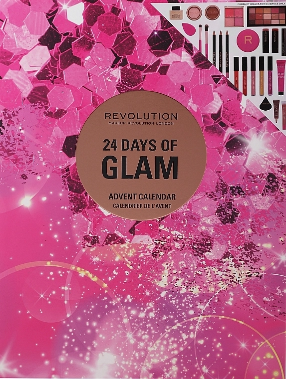 Набор "Адвент-календарь" - Makeup Revolution 24 Days of Glam Advent Calendar, 24 продукта - фото N2