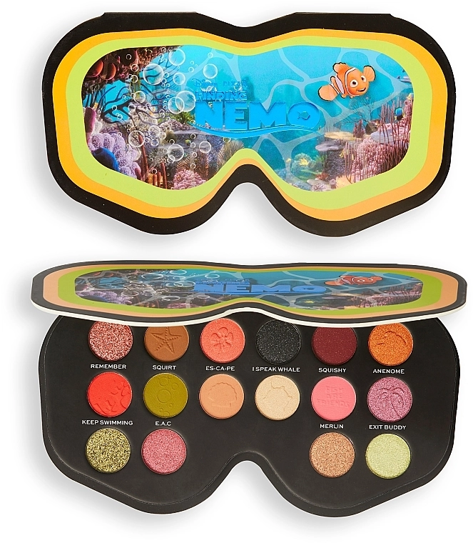 Makeup Revolution Disney & Pixar’s Finding Nemo Sherman Shadow Palette Палетка тіней для повік - фото N1