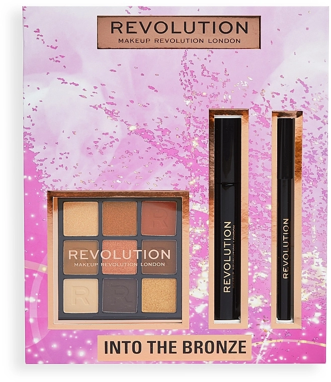 Makeup Revolution Into The Bronze Eye Set Gift Set Набор, 3 продукта - фото N1