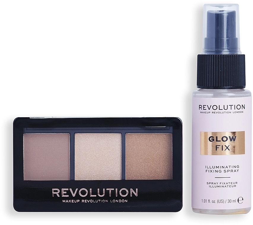 Makeup Revolution Mini Contour & Glow Gift Set Набор, 2 продукта - фото N3