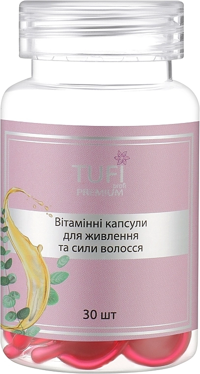 Tufi profi Вітамінні капсули для живлення та сили волосся Premium - фото N1