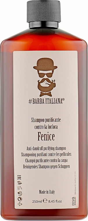 Barba Italiana Очищувальний шампунь від лупи Fenice Anti-dandruff Purifying Shampoo - фото N1