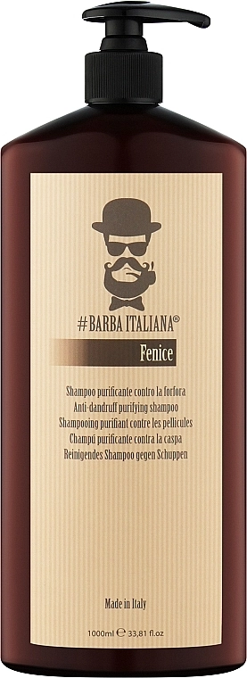 Barba Italiana Очищувальний шампунь від лупи Fenice Anti-dandruff Purifying Shampoo - фото N4