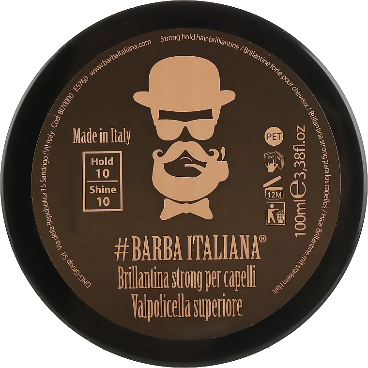 Barba Italiana УЦЕНКА Бриолин для волос сильной фиксации Valpolicella Superiore *, 100ml - фото N1