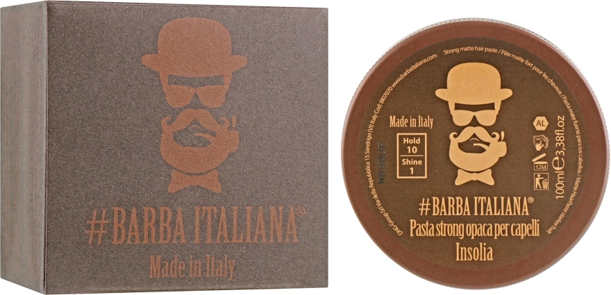 Barba Italiana Матовая паста для волос сильной фиксации Insolia - фото N4