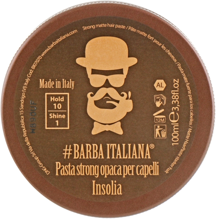 Barba Italiana Матовая паста для волос сильной фиксации Insolia - фото N6