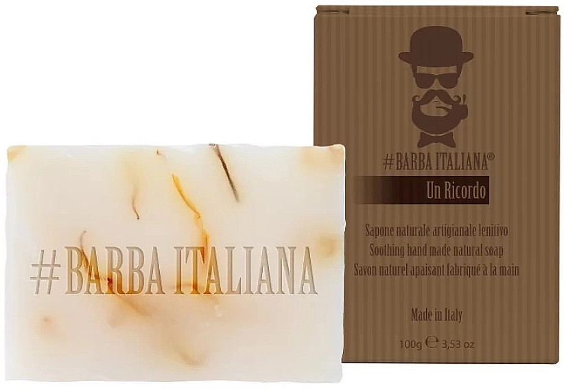Barba Italiana Натуральное успокаивающее мыло Un Ricordo - фото N1