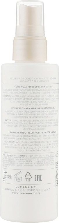 Lumene Blur Longwear Makeup Setting Spray Спрей для фиксации макияжа - фото N2