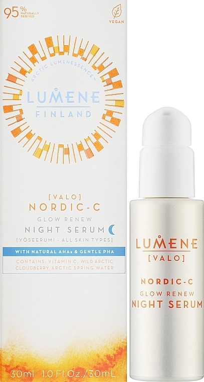 Lumene Освітлювальна нічна сироватка для обличчя Valo Nordic-C Glow Renew Night Serum - фото N2