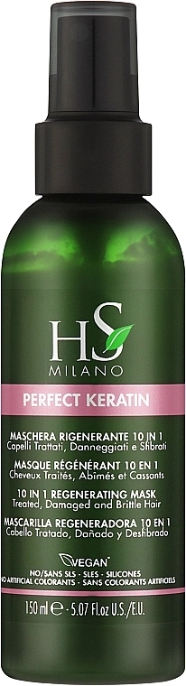 HS Milano Восстанавливающий крем для волос Regenerating Perfect Keratin 10in1 Spray Cream - фото N1