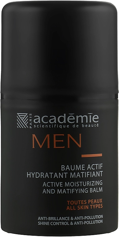 Academie Активный увлажняющий матирующий бальзам Men Active Moist & Matifying Balm - фото N1