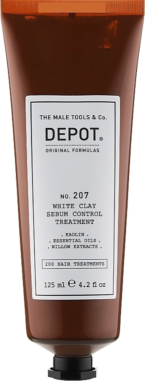 Depot Біла глина для волосся для контролю шкірного сала 207 White Clay Sebum Control Treatment - фото N1