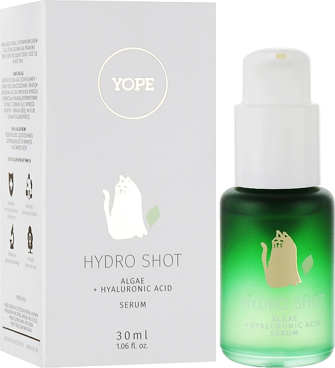 Yope Сироватка з водоростями для обличчя Hydro Shot Algae + Hyaluronic Acid Serum - фото N2