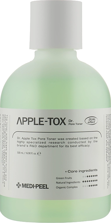 Пілінг-тонер для обличчя з яблуком - Medi peel Dr.Apple Tox Pore Toen, 500 мл - фото N1