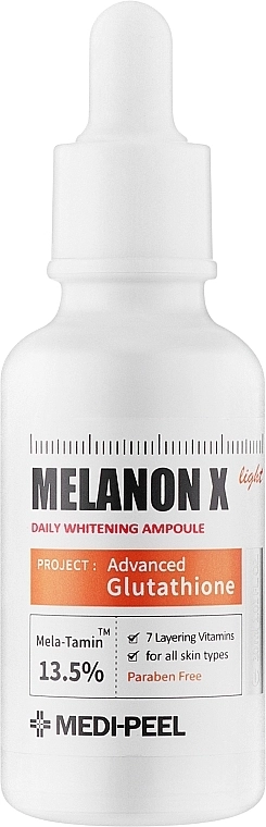 Отбеливающая антивозрастная сыворотка для лица - Medi peel Melanon X Ampoule Light, 30 мл - фото N1