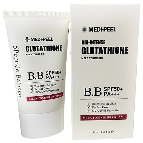 ВВ-крем с глутатионом - Medi peel Bio-Intense Glutathione Mela Toning BB Cream SPF 50+PA++++, 50 мл - фото N1