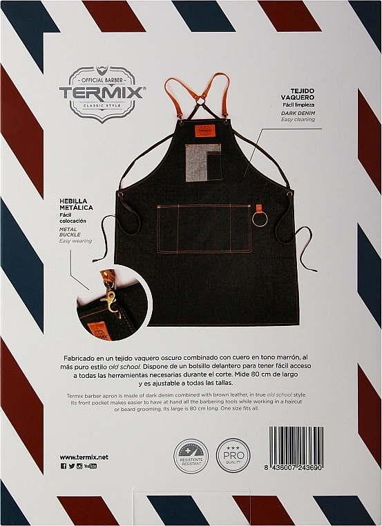 Termix Парикмахерский фартук для барбера Barber Apron - фото N2