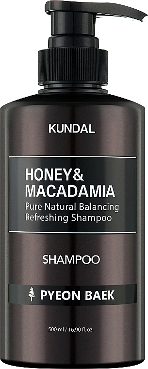 Шампунь відновлюючий "Кипарис" - Kundal Honey & Macadamia Shampoo Pyeon Baek, 500 мл - фото N1