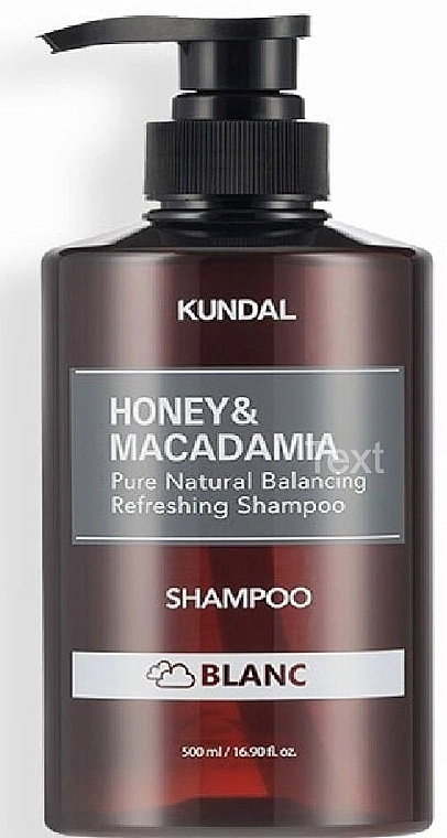 Шампунь восстанавливающий "Бланк – нежный аромат чистоты" - Kundal Honey & Macadamia Nature Shampoo Blanc, 500 мл - фото N1