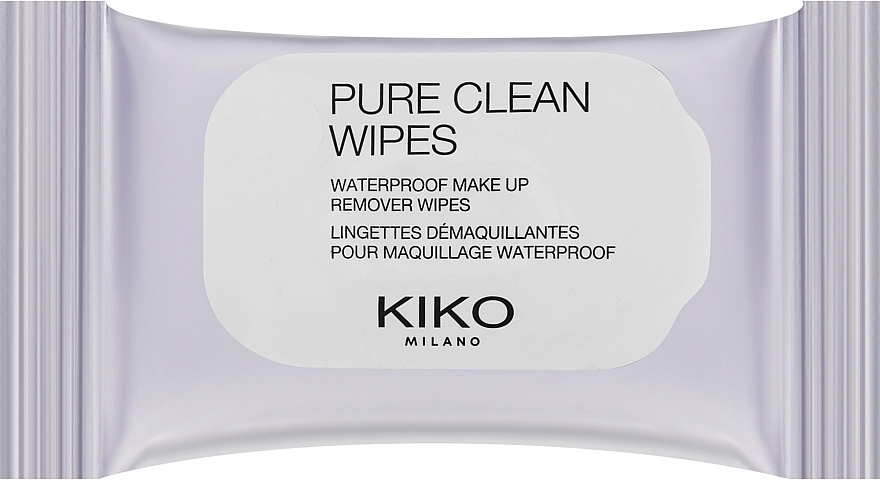 Kiko Milano Серветки для зняття водостійкого макіяжу Pure Clean Wipes - фото N1