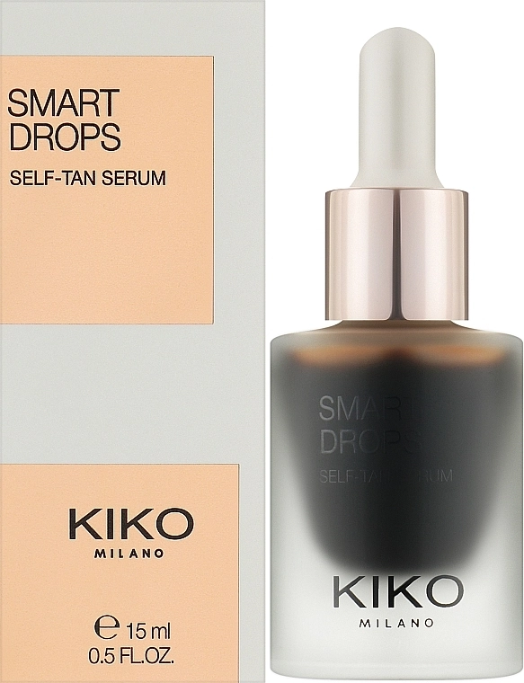 Kiko Milano Увлажняющая сыворотка для автозагара Smart Drops Self-tan Serum, Black - фото N2