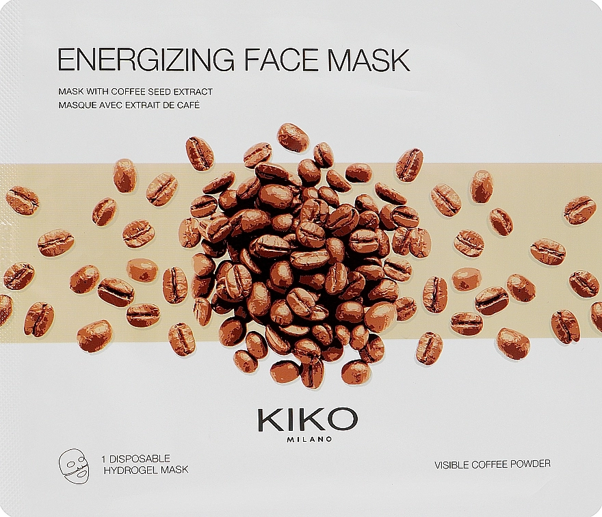 Kiko Milano Гідрогелева маска для обличчя з екстрактом кави Energizing Face Mask - фото N1