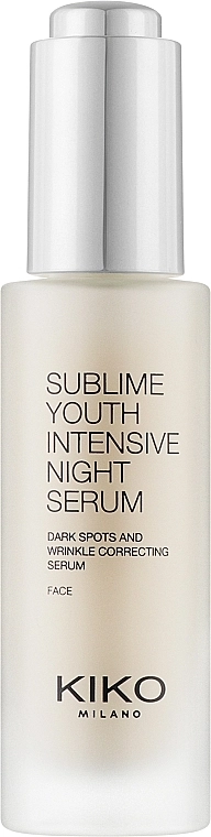 Kiko Milano Нічна сироватка для обличчя проти прищів і зморщок Sublime Youth Intensive Night Serum - фото N1