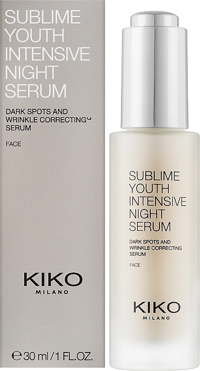 Kiko Milano Ночная сыворотка для лица от прыщей и морщин Sublime Youth Intensive Night Serum - фото N2