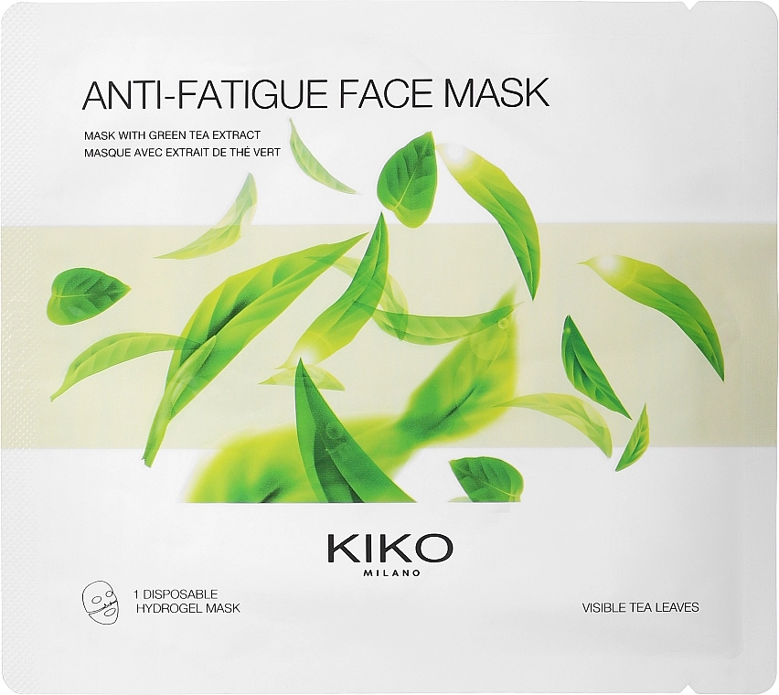 Kiko Milano Гідрогелева маска для обличчя з екстрактом зеленого чаю Anti-Fatigue Face Mask - фото N1