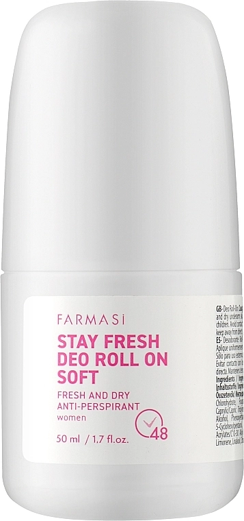 Farmasi Роликовый дезодорант-антиперспирант для женщин Stay Fresh Deo Roll-on Soft - фото N1