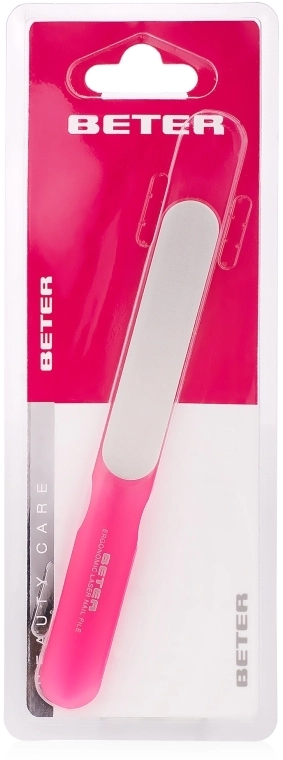 Beter Пилка для нігтів з лазерною поверхнею, ергономічна, рожева Beauty Care - фото N1