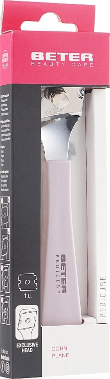 Beter Станок педикюрный со съемным лезвием, розовый Beauty Care - фото N2