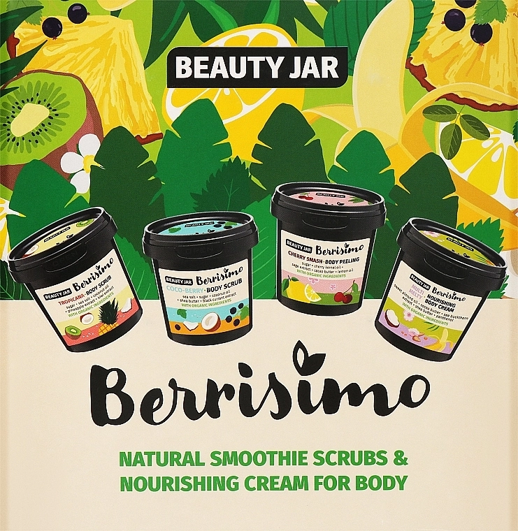 Beauty Jar УЦІНКА Набір Berrisimo Nourishing Body Gift Set (b/scrub/200g + b/peel/180g + b/scrub/190gl + b/cr/155ml) * - фото N1