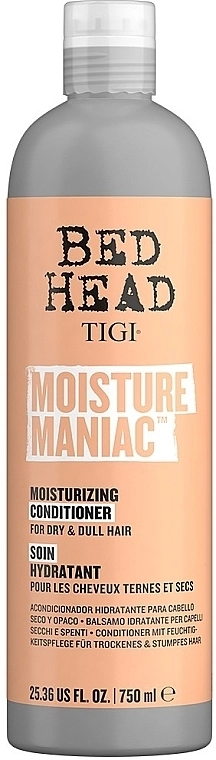 Зволожуючий кондиціонер для волосся - TIGI Bed Head Moisture Maniac Moisturizing Conditioner, 750 мл - фото N1