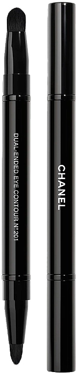 Chanel Двусторонняя кисть для теней Pinceau Duo Contour Yeux Retractable №201 - фото N1