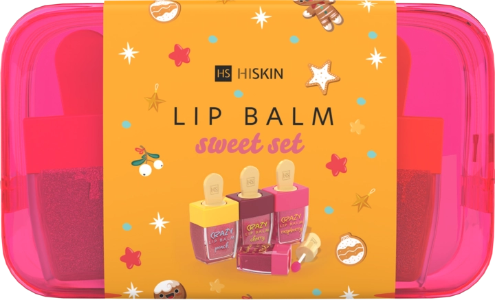 Набор подарочный бальзамы для губ в косметичке - HiSkin Lip Balm Sweet Set, 3 продукта - фото N2